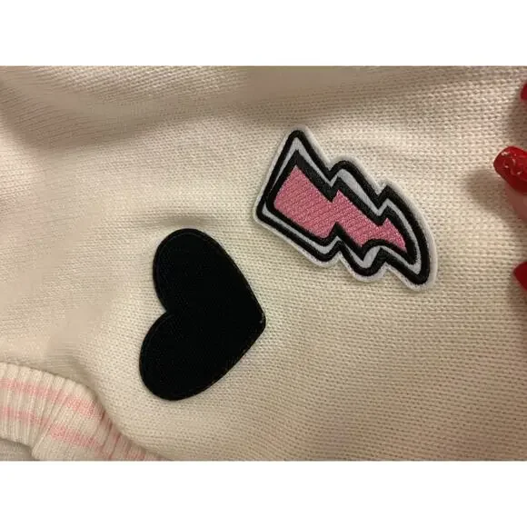 There Abouts Cardigan Varsity Preppy Schoolgirl Academia Whimsical Womens Size M - Picture 3 of 10